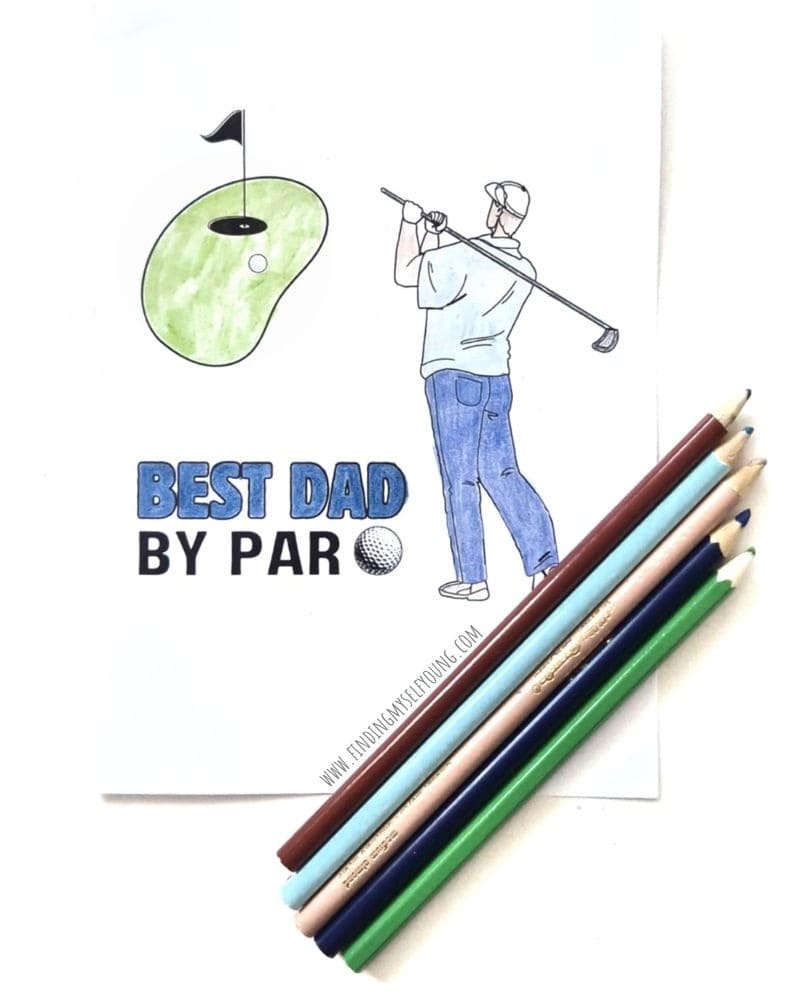 golf card coloured in.